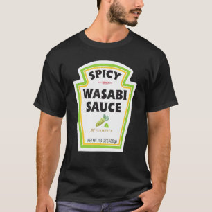 Spicy Wasabi Sauce Bottle Label Halloween Costume T-Shirt