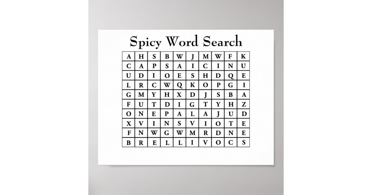 spicy-word-search-poster-zazzle