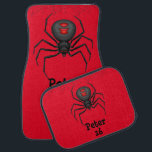 Spider 16th Birthday Car Floor Mat<br><div class="desc">A fun 16th birthday set of car floor mats featuring a spider. Also see the matching keychain.</div>