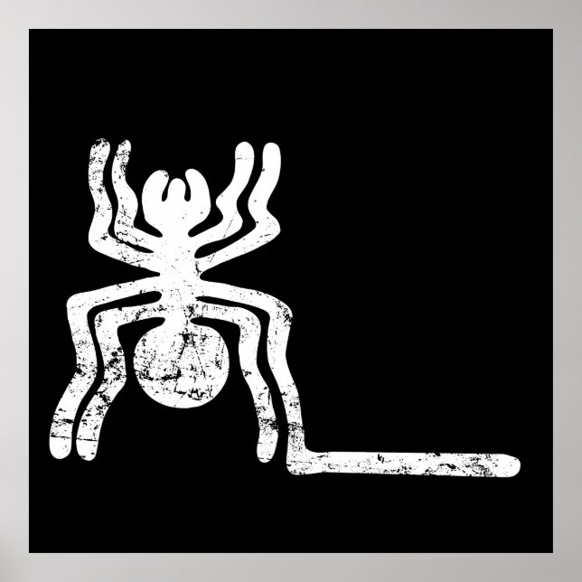 spider ancient idol geoglyph symbol petroglyph ame poster (Front)