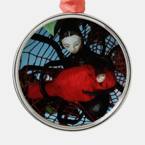 Spider and Bird Girl from Blood Tea and Red String Metal Ornament