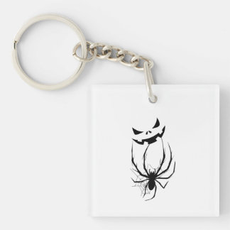 Spider and gost Halloween Keychain