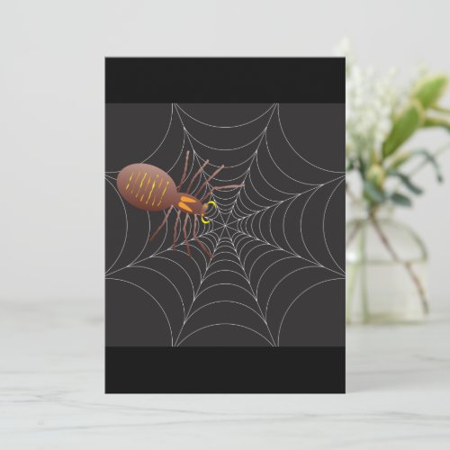 Spider And Spider Web Invitation