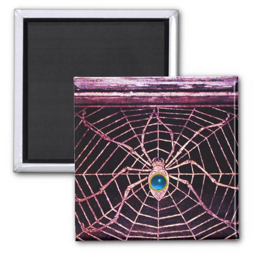 SPIDER AND WEB Blue Sapphire Black Magnet