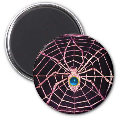 SPIDER AND WEB Blue Sapphire Black Magnet