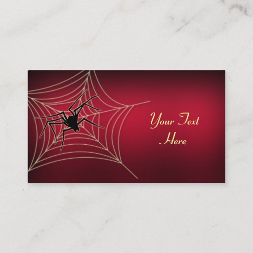 Customizable Spider and Web Business Card