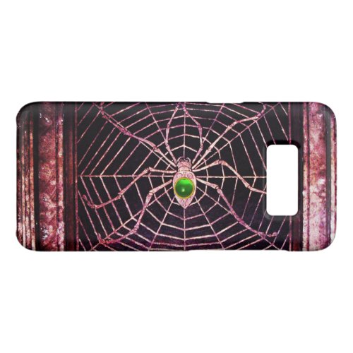 SPIDER AND WEB Green Emerald Gem Black Case_Mate Samsung Galaxy S8 Case