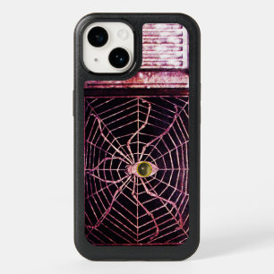 SPIDER AND WEB Grey Agate Gemstone Black OtterBox iPhone 14 Case