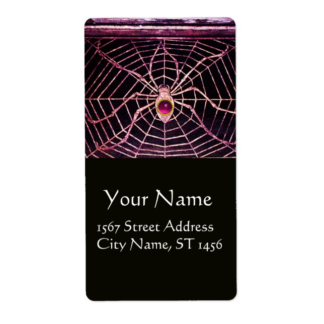 SPIDER AND WEB Pink Fuchsia Amethyst Black Label (Front)