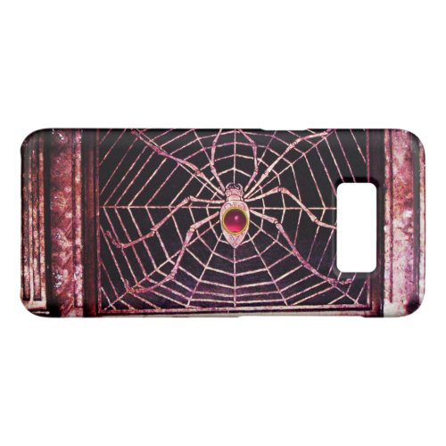 SPIDER AND WEB Red Pink Ruby Black Case_Mate Samsung Galaxy S8 Case