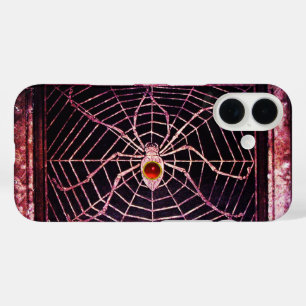 SPIDER AND WEB Red Ruby Black iPhone 16 Case