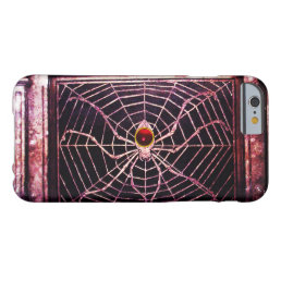 SPIDER AND WEB Red Ruby Black Barely There iPhone 6 Case
