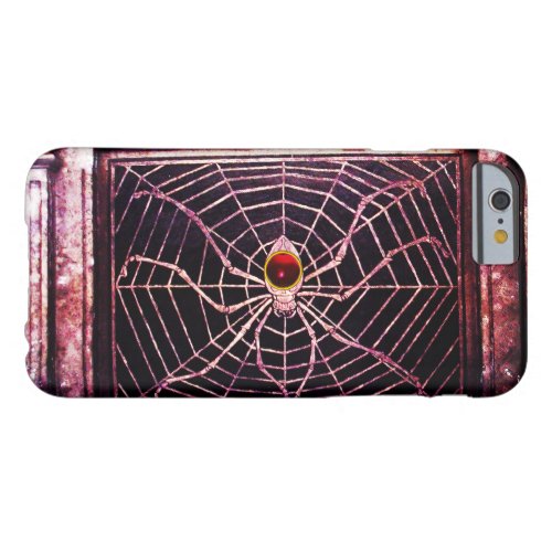 SPIDER AND WEB Red Ruby Black Barely There iPhone 6 Case