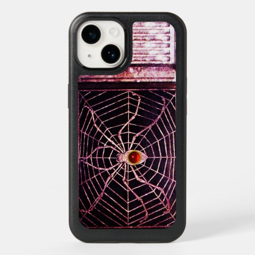 SPIDER AND WEB Red Ruby Gemstone Black  OtterBox iPhone 14 Case