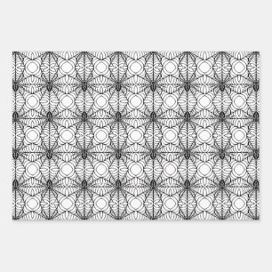 Spider and Web Wrapping Paper Sheets