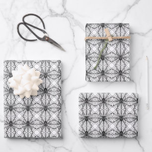 Spider and Web Wrapping Paper Sheets