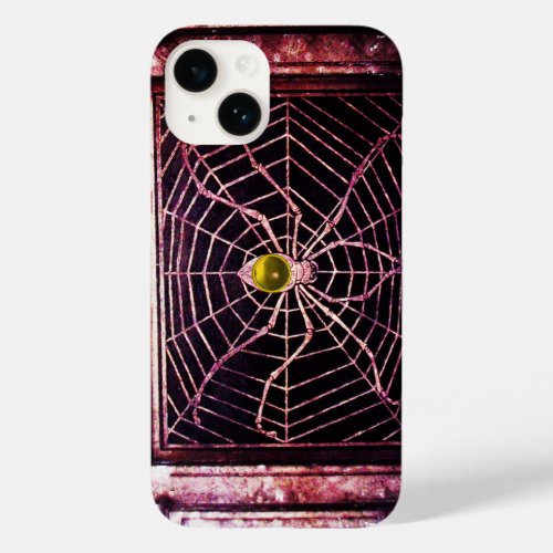 SPIDER AND WEB Yellow Topaz Black Case_Mate iPhone 14 Case