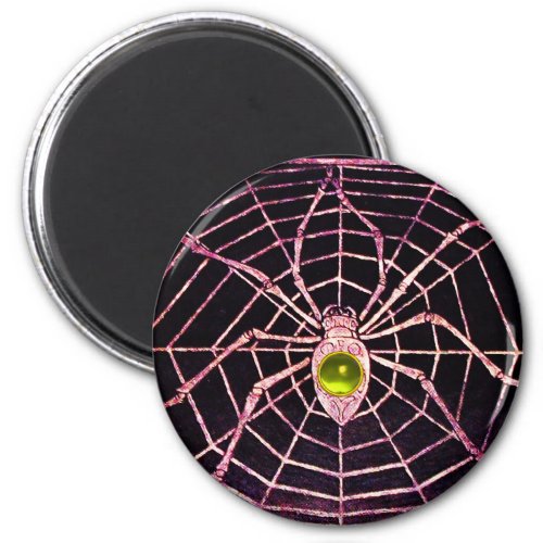SPIDER AND WEB Yellow Topaz Black Magnet