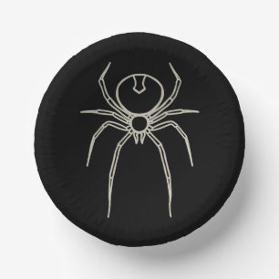 Spider - Bat Black and Bone White Paper Bowls