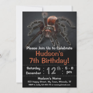 spider birthday invitation