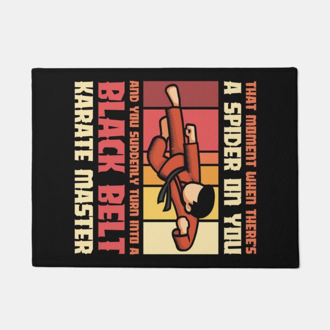 Spider Black Belt Karate Master Doormat (Front)