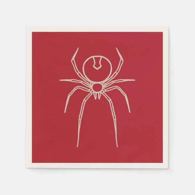  Spider - Blood Red and Bone White Napkins (Front)