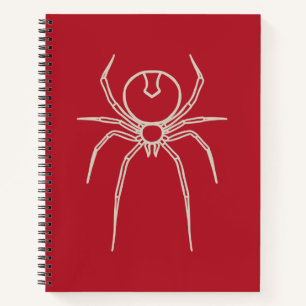 Spider - Blood Red and Bone White Notebook
