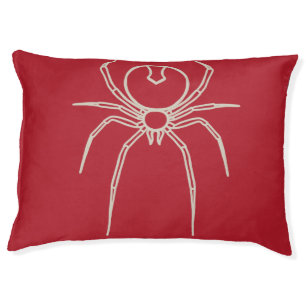Spider - Blood Red and Bone White Pet Bed