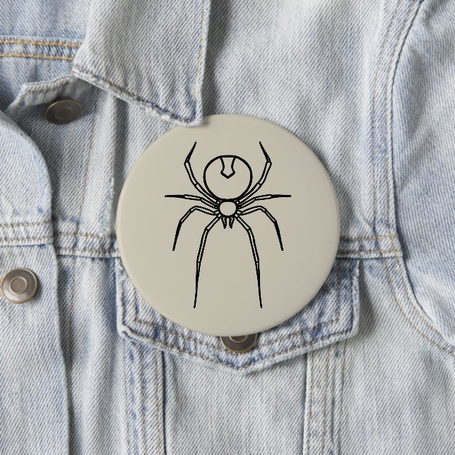 Spider - Bone White and Bat Black Button (In Situ)