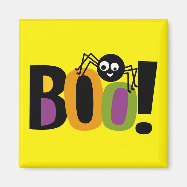 Spider BOO Halloween  Magnet (Front)