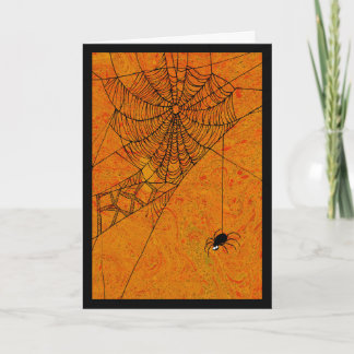 Spider Boo in Web greeting card
