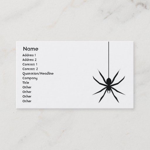 Customizable Spider - Business Business Card Template