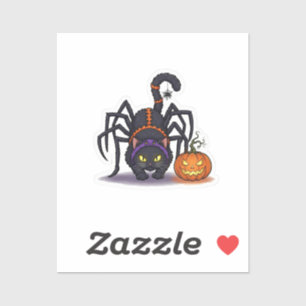 Spider Cat Crawl – Creepy Cute Halloween Vinyl Sticker