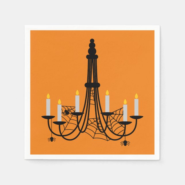 Spider chandelier Halloween gothic Napkins (Front)