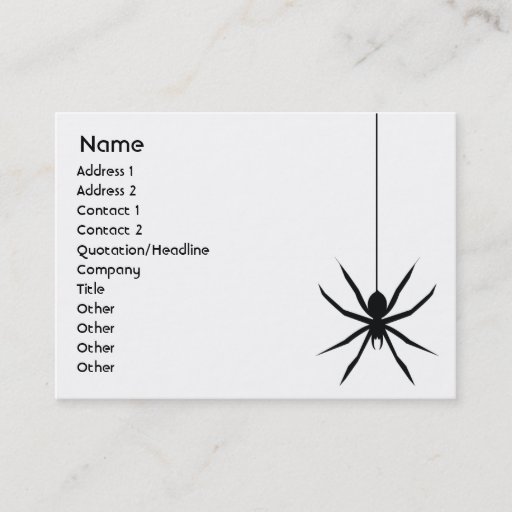 Customizable Spider - Chubby Business Cards