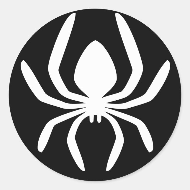 Spider Circle Symbol Classic Round Sticker (Front)