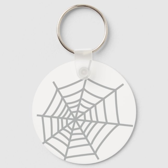 spider cobweb spiderweb keychain (Front)