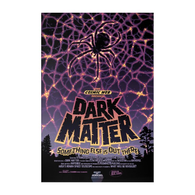 Spider Cosmic Web, Halloween Galaxy of Horrors Acrylic Print (Front)