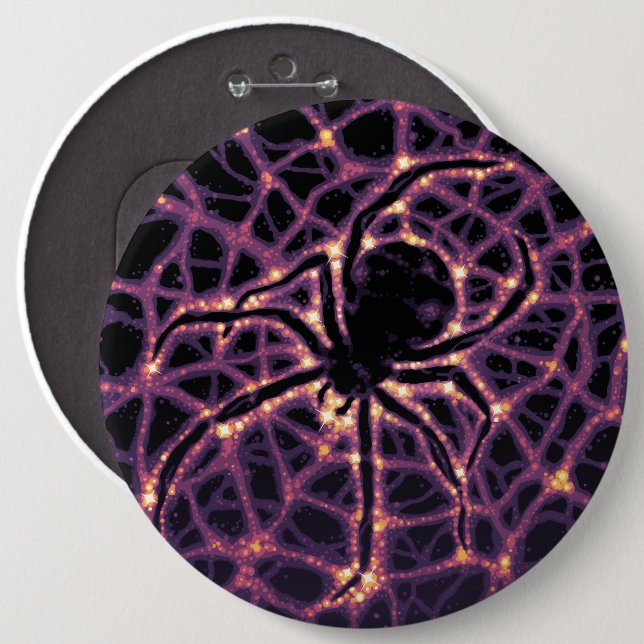 Spider Cosmic Web, Halloween Galaxy of Horrors Button (Front & Back)
