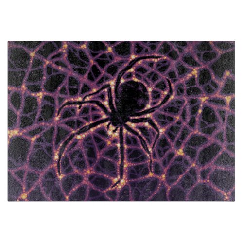 Spider Cosmic Web Halloween Galaxy of Horrors Cutting Board