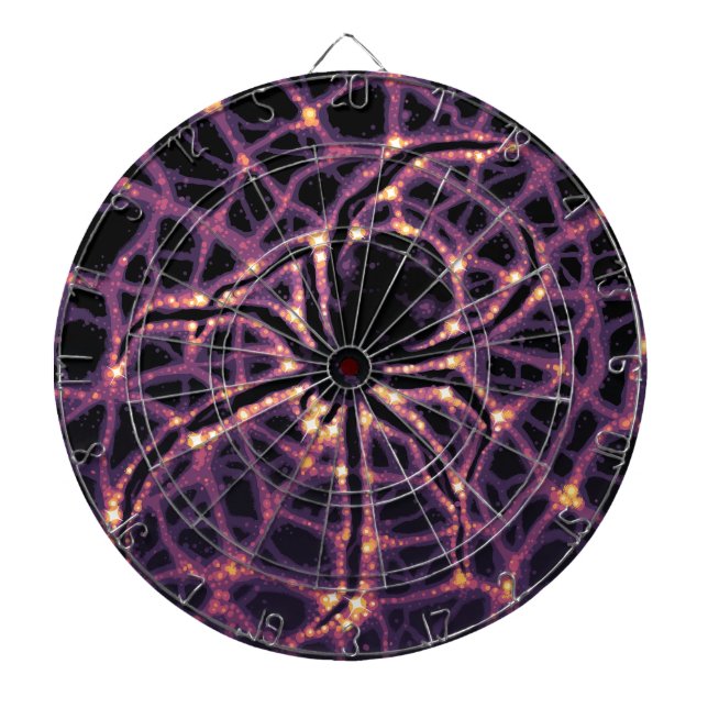 Spider Cosmic Web, Halloween Galaxy of Horrors Dart Board (Front)