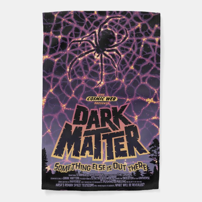 Spider Cosmic Web, Halloween Galaxy of Horrors Garden Flag (Front)