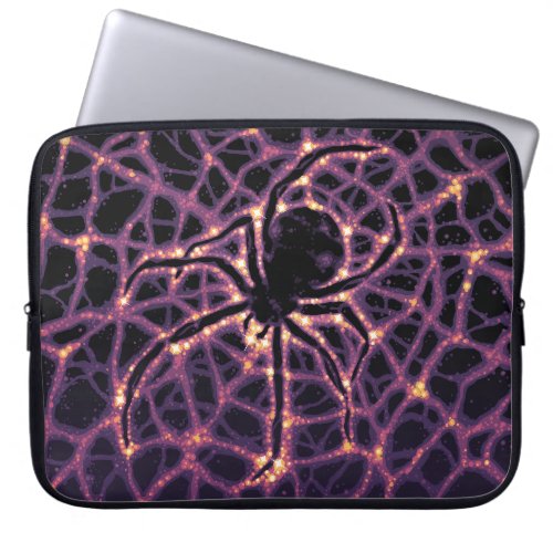 Spider Cosmic Web Halloween Galaxy of Horrors Laptop Sleeve