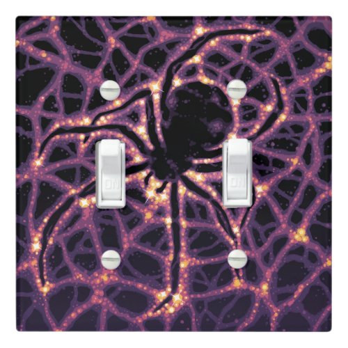 Spider Cosmic Web Halloween Galaxy of Horrors Light Switch Cover