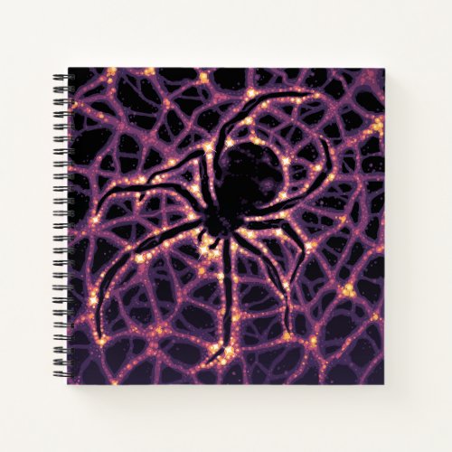 Spider Cosmic Web Halloween Galaxy of Horrors Notebook