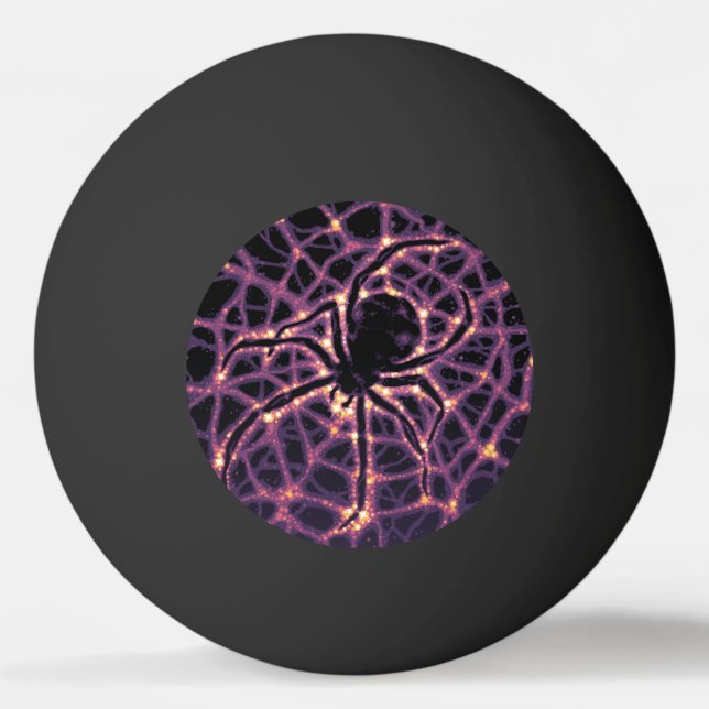 Spider Cosmic Web, Halloween Galaxy of Horrors Ping Pong Ball (Front)