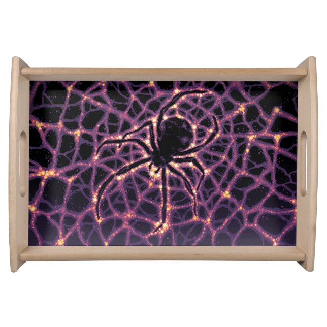 Spider Cosmic Web, Halloween Galaxy of Horrors Serving Tray (Front)