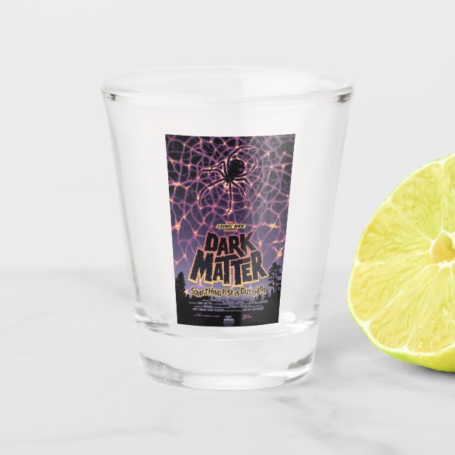 Spider Cosmic Web, Halloween Galaxy of Horrors Shot Glass (Front)