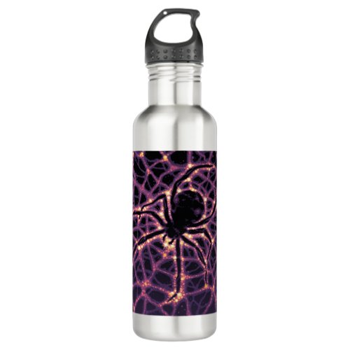 Spider Cosmic Web Halloween Galaxy of Horrors Stainless Steel Water Bottle
