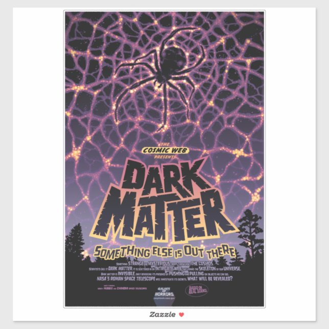 Spider Cosmic Web, Halloween Galaxy of Horrors Sticker (Sheet)